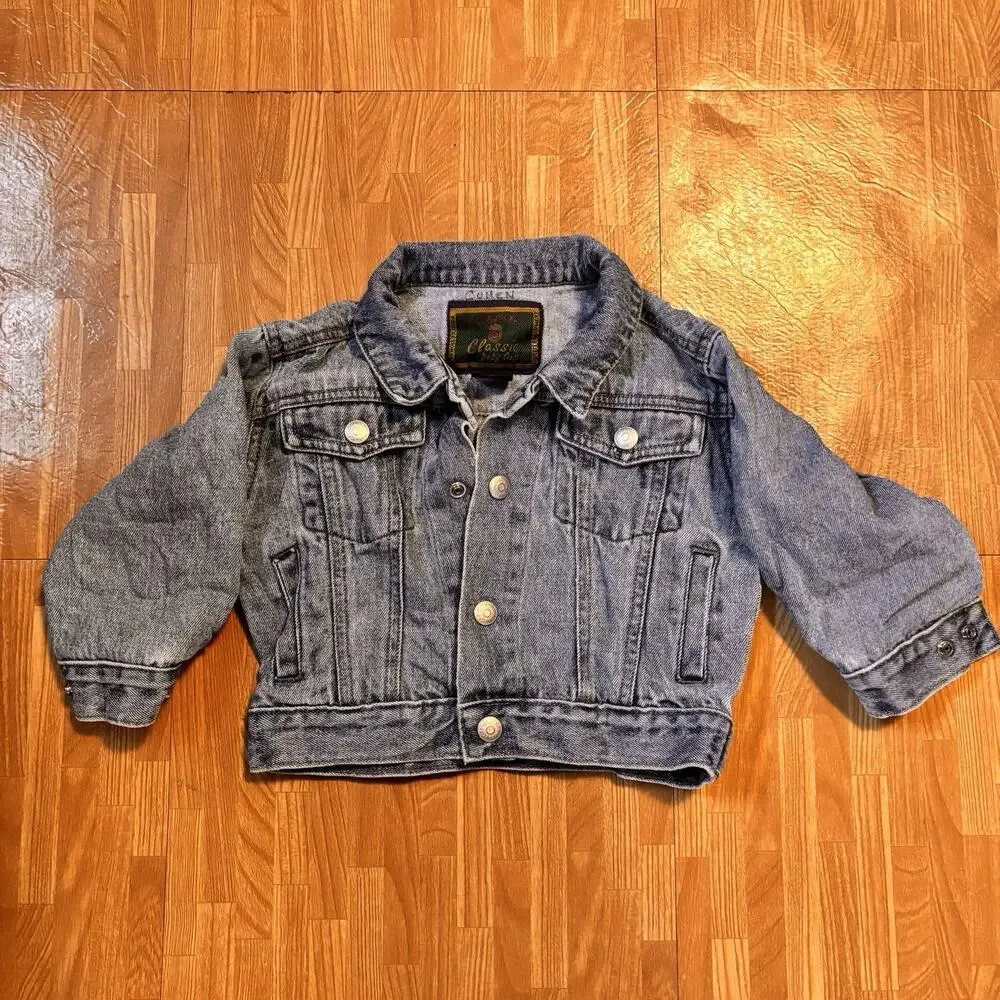 Vintage Baby Gap Denim Jacket L XL 12-24 Months Blue Jean Trucker USA Style